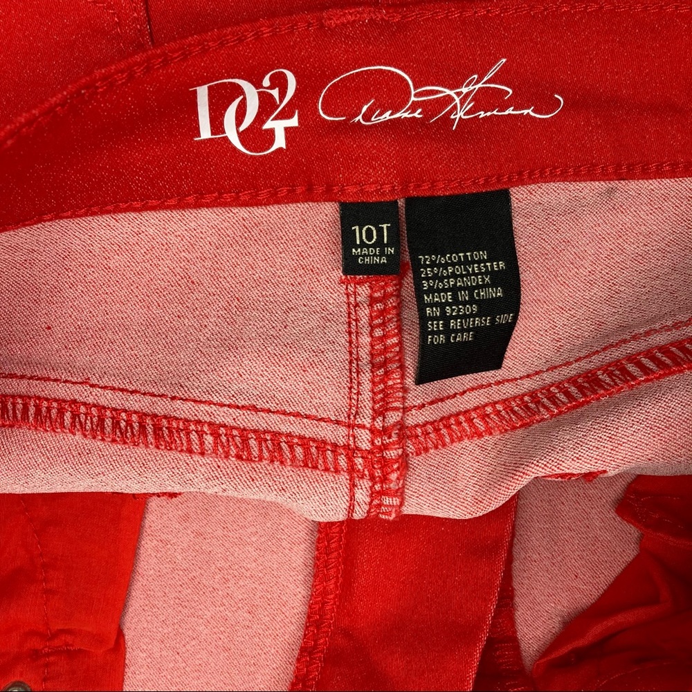 DG2 by Diane Gilman crop jeans, Bright Red, 10Tall - Picture 4 of 7